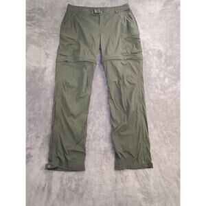 REI Co-op Pants Womens 14 Petite Sahara Convertible Hiking Cargo Green C21-48